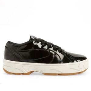 JEFFREY CAMPBELL Limit Platform Sneaker in Black Patent Leather, NWOB